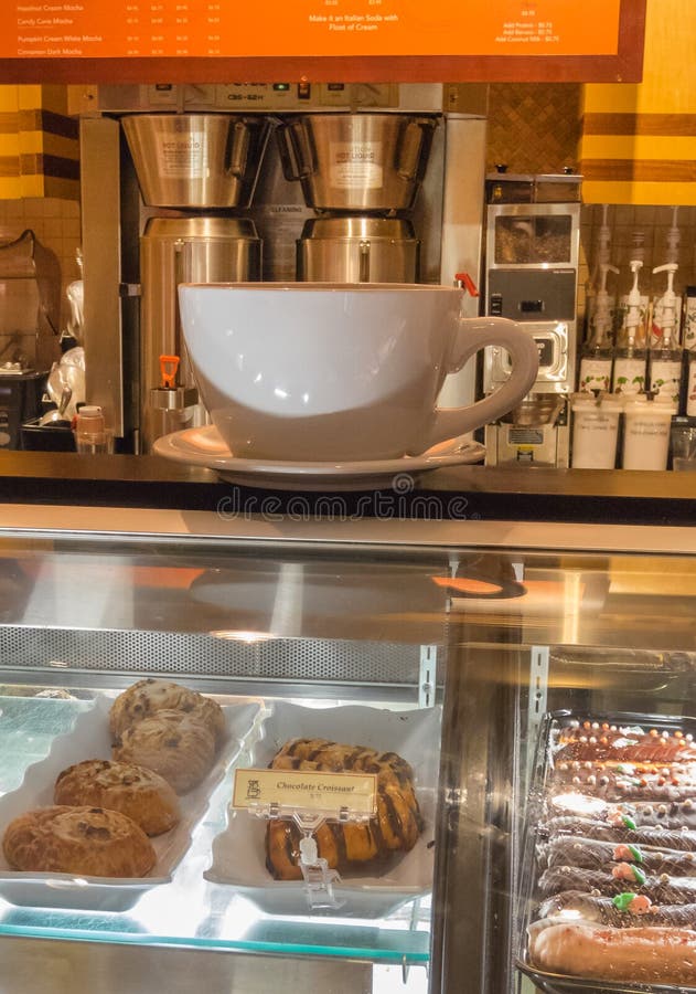 Coffee and pastries stock photo. Image of donut, eclair 188797226