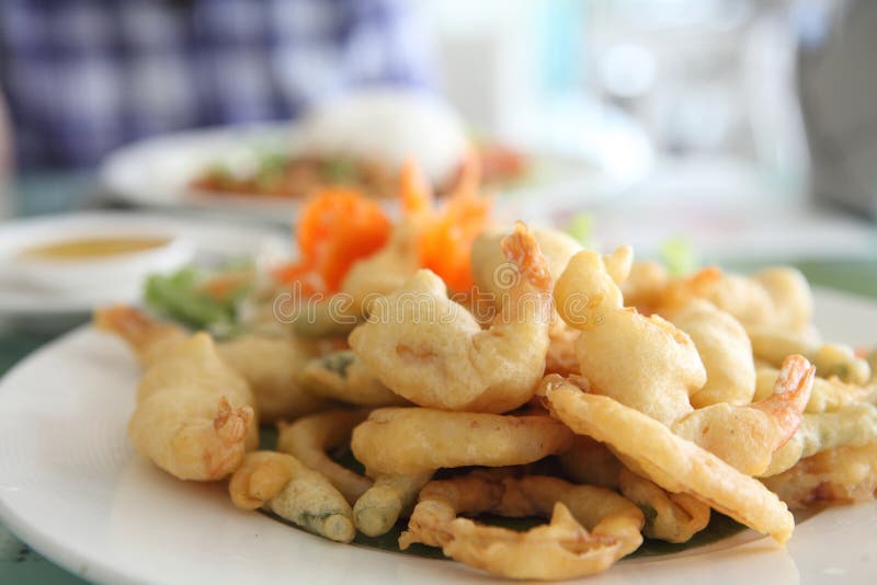 Tempura Fried Shrimp Japanese Style Stock Photo - Image of gourmet