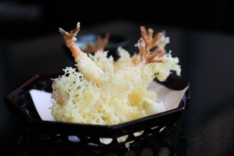 Tempura Fried Shrimp Japanese Style Stock Photo - Image of crispy