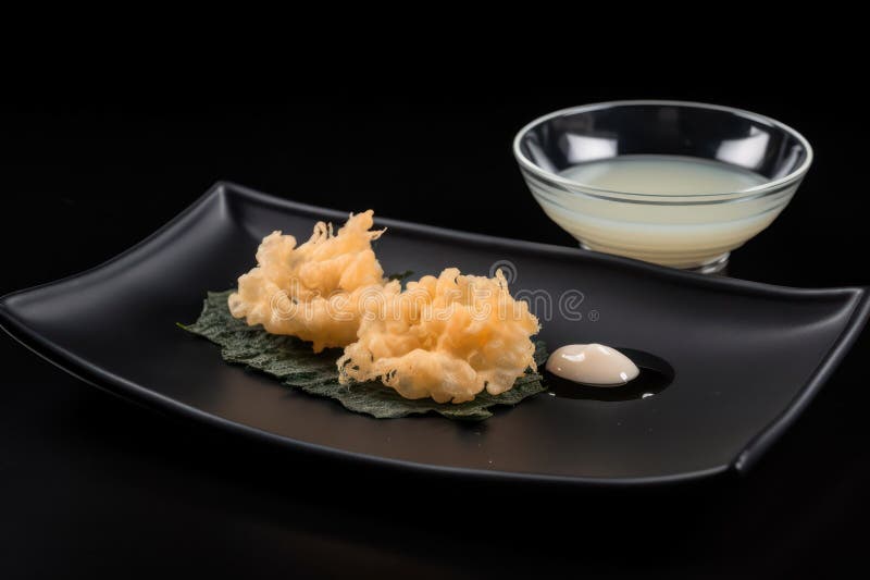 Tempura på minsta skylt royaltyfria bilder