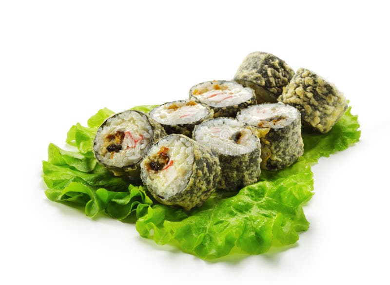Tempura Roll stock photo. Image of leaf, asia, prepared - 11739382