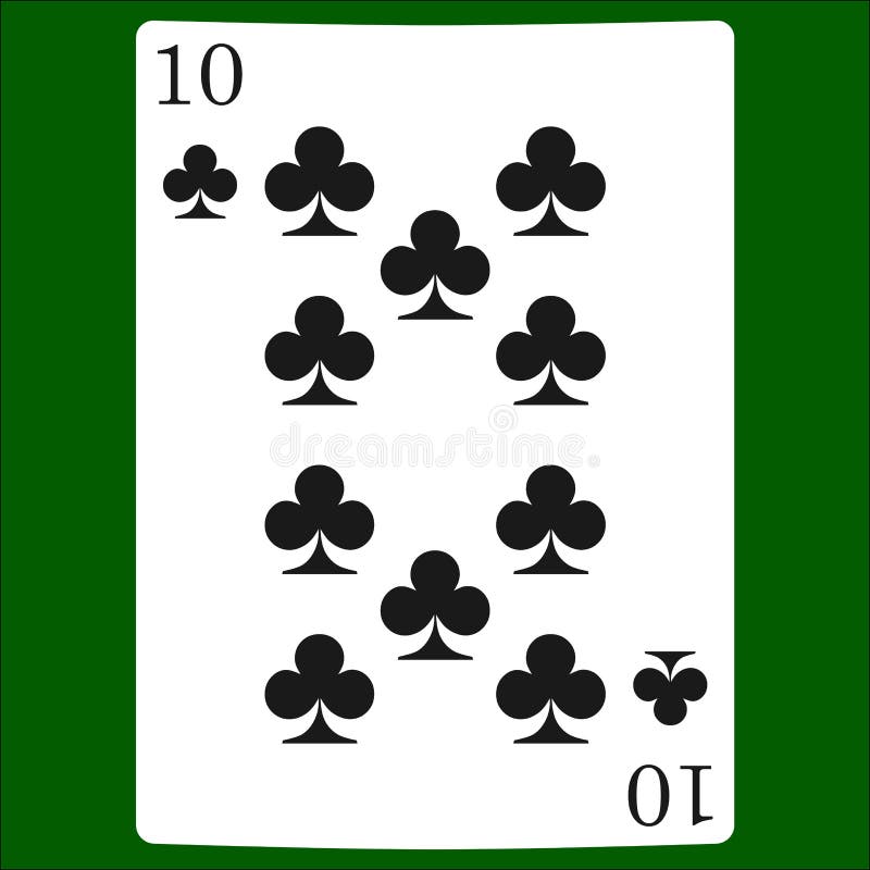 Ten clubs. Card suit icon vector, playing cards symbols vector stock illustration