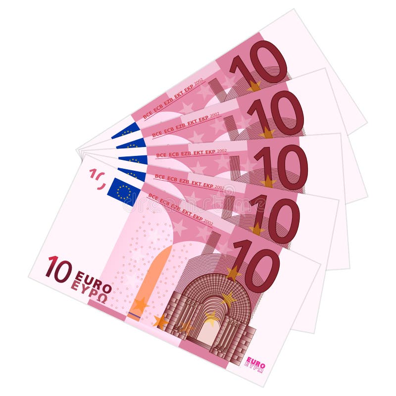 Ten euro banknotes