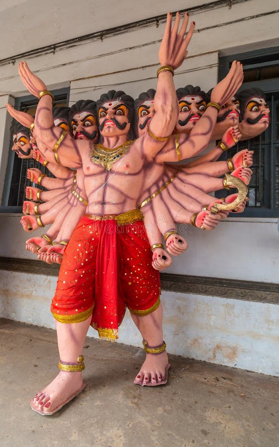 Ten headed Ravana full body procession doll, Madikeri India. stock images Ten headed Ravana full body procession doll, Madikeri India. stock images