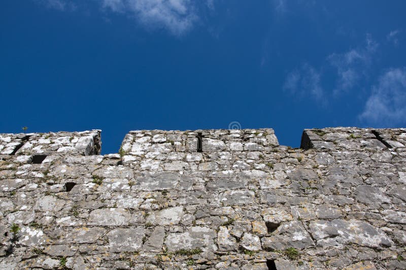 Tenby Medieval stone wall stock images
