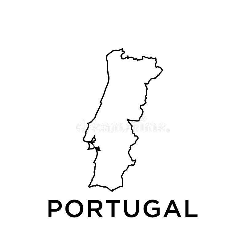 Vetor de ícone do mapa de portugal