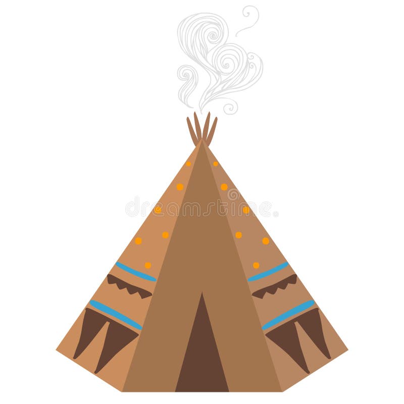 Tenda, Casa Tradicional Dos Nativos Americanos Ilustração do Vetor