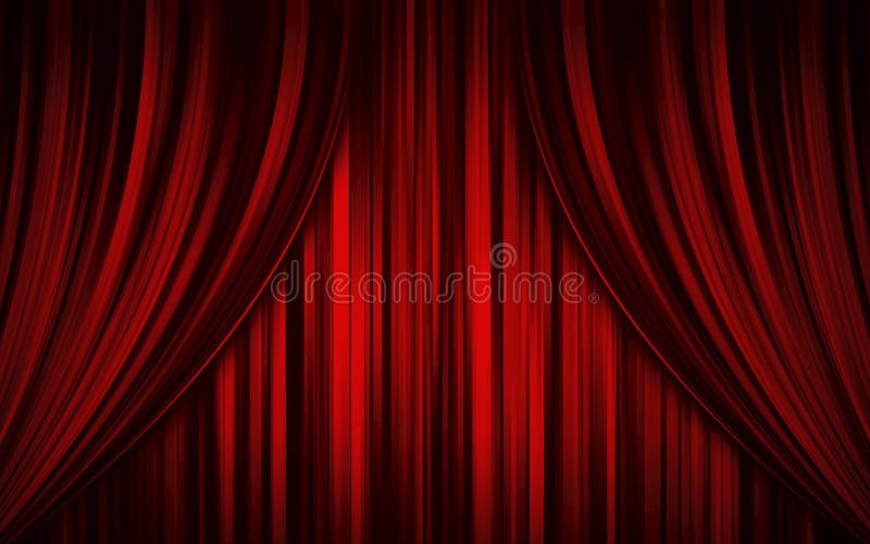 Tenda della fase del teatro fotografia stock libera da diritti Tenda della fase del teatro fotografia stock libera da diritti