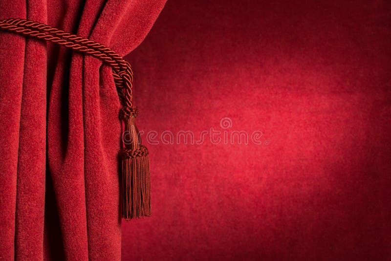 Tenda rossa del teatro fotografia stock libera da diritti Tenda rossa del teatro fotografia stock libera da diritti