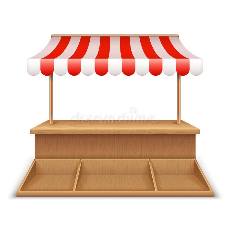 Tenda vazia do mercado E ilustração royalty free Tenda vazia do mercado E ilustração royalty free