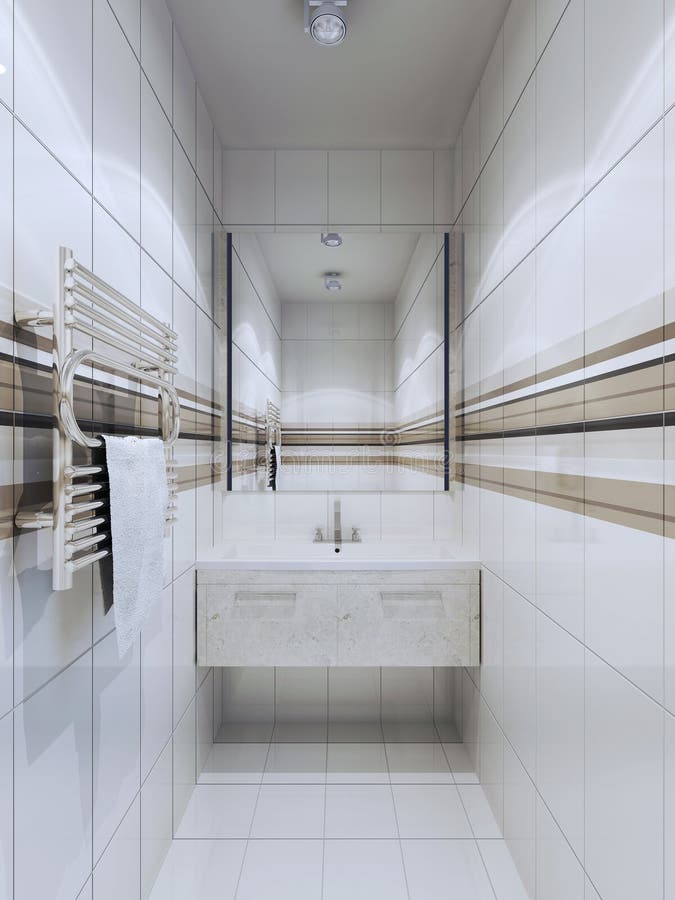 Tendencia del cuarto de baño de la fusión stock de ilustración Tendencia del cuarto de baño de la fusión stock de ilustración