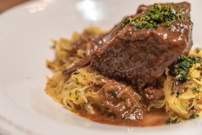 Tender braised short rib stock photos