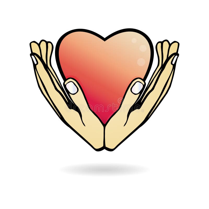 Tender Care. Feel Secure. Feeling of Safety. Stock Illustration