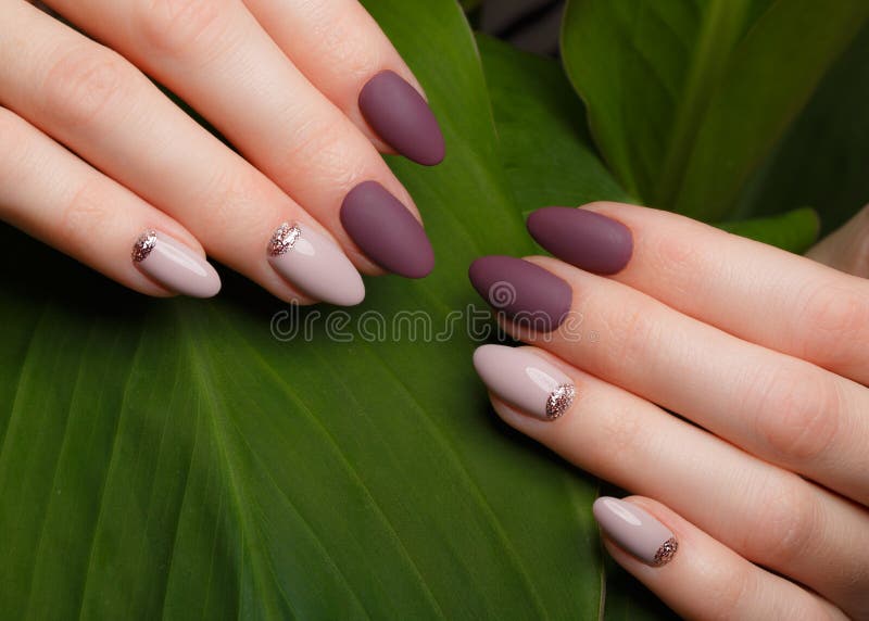 Manicure nail design for beautiful girls, summer 2017 Stock Photo - Alamy