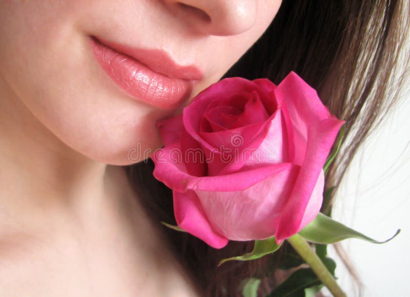 Tenderness stock image. Image of makeup, rose, girl, skin 12231789