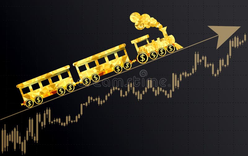 Tendência ascendente no mercado de valores de ação ilustração stock Tendência ascendente no mercado de valores de ação ilustração stock