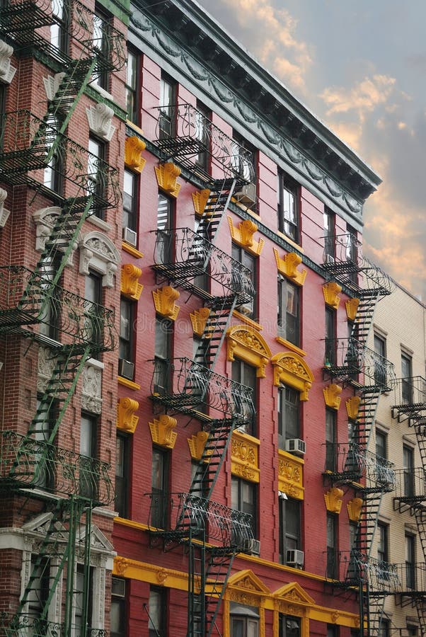 Tenement Buildings stock image. Image of manhattan, east 15197853