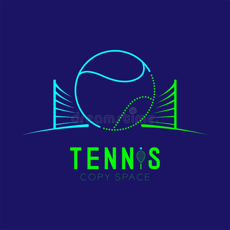 Tenisowa piłka z netto logo ikony konturu uderzenia junakowania linii projekta ustaloną ilustracją ilustracja wektor Tenisowa piłka z netto logo ikony konturu uderzenia junakowania linii projekta ustaloną ilustracją ilustracja wektor