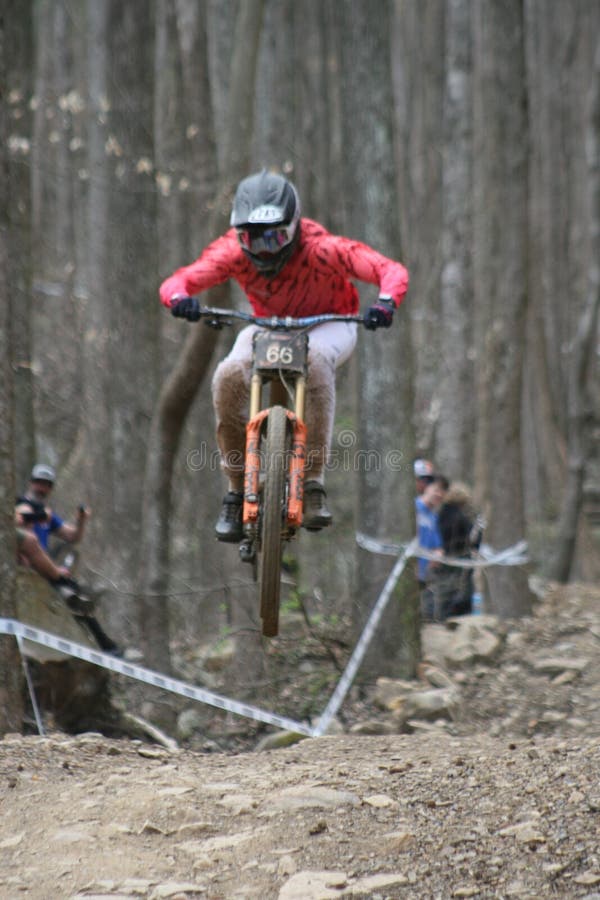 Dirt Bike Downhill at Wind Rock Bicycle Park in Oliver Springs, Tennessee, USA. The Downhill event is part of Tennessee Nationals MBT 2023. Highland Productions LLC, Highland Productions Media, US Press Agency, German Daily News, Mountain Bike, Trail Riding, Jumps, Ramps, St. Louis Spokes, Red Bull, Rock Shox, SRAM, Cycling Weekly, Cycling News Feed, USA Cycling, Bike Radar, Dirt Mountain Bike, 03 25 2023. Dirt Bike Downhill at Wind Rock Bicycle Park in Oliver Springs, Tennessee, USA. The Downhill event is part of Tennessee Nationals MBT 2023. Highland Productions LLC, Highland Productions Media, US Press Agency, German Daily News, Mountain Bike, Trail Riding, Jumps, Ramps, St. Louis Spokes, Red Bull, Rock Shox, SRAM, Cycling Weekly, Cycling News Feed, USA Cycling, Bike Radar, Dirt Mountain Bike, 03 25 2023