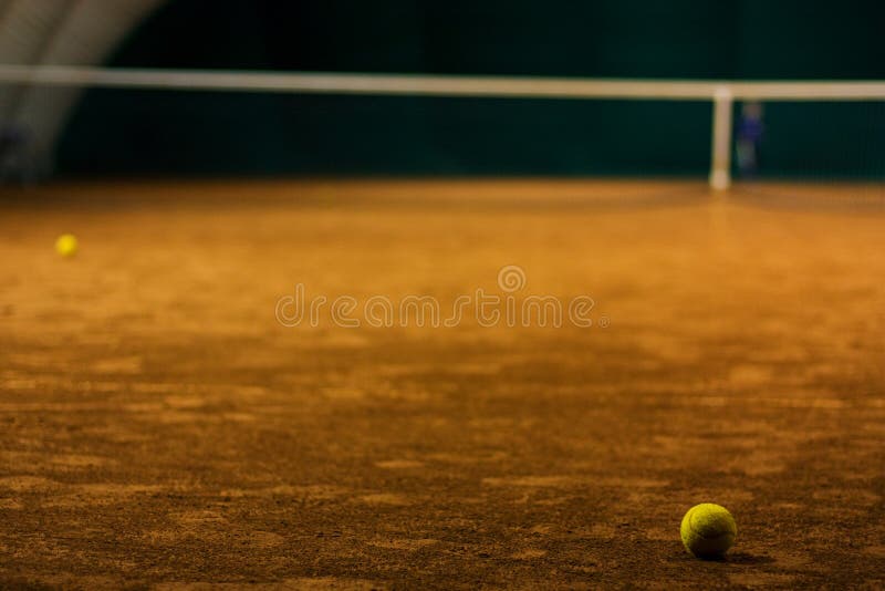 Tennis ball on court