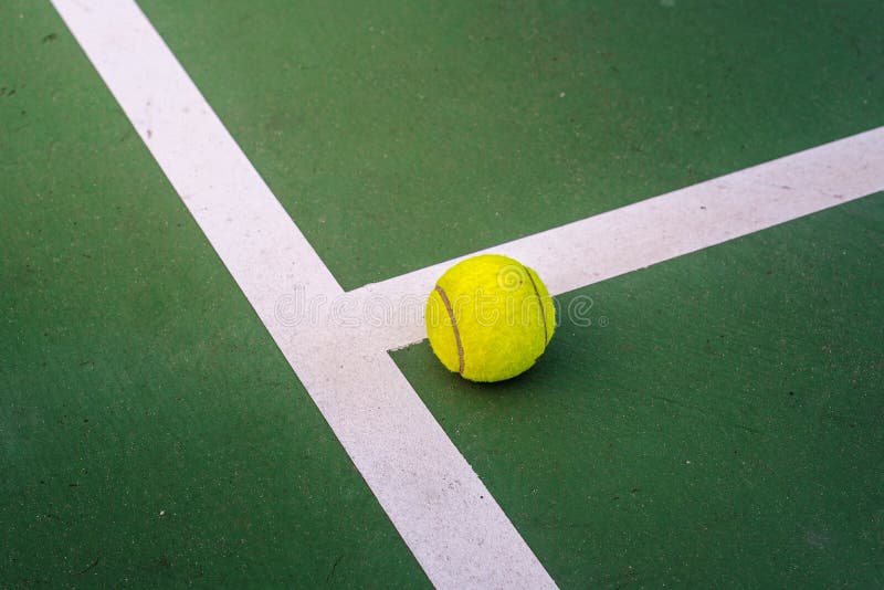 Tennis ball stock image. Image of play, ball, line, competition 98705673