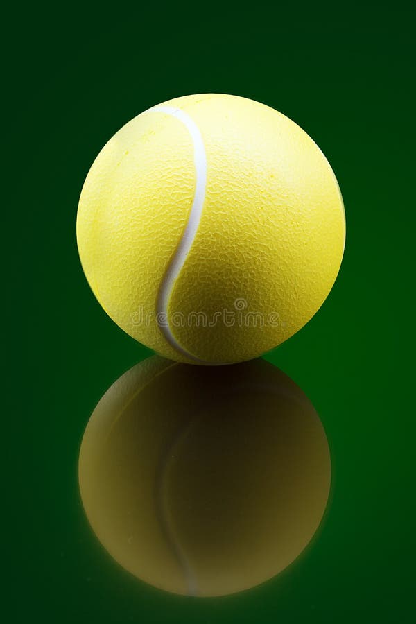 Tennis Ball On Green Background Stock Image Image of goal, champion