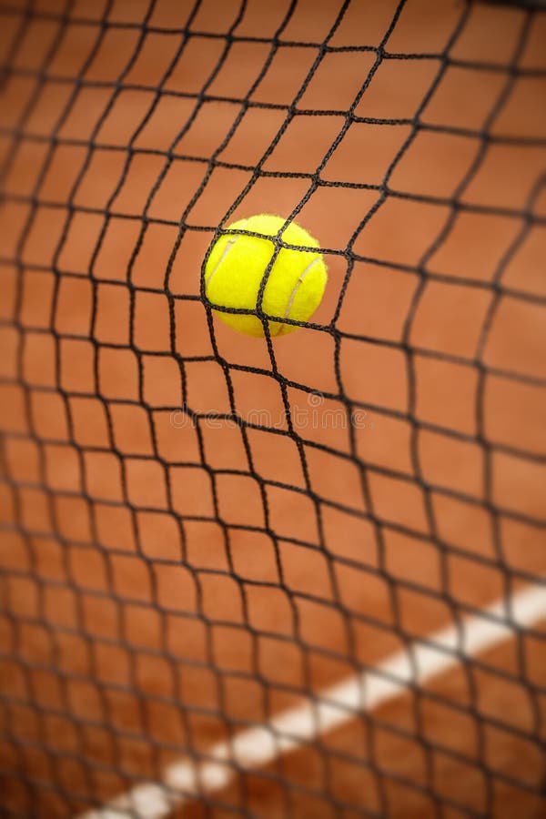 Tennis Ball Hitting the Tennis Net Stock Image Image of professional