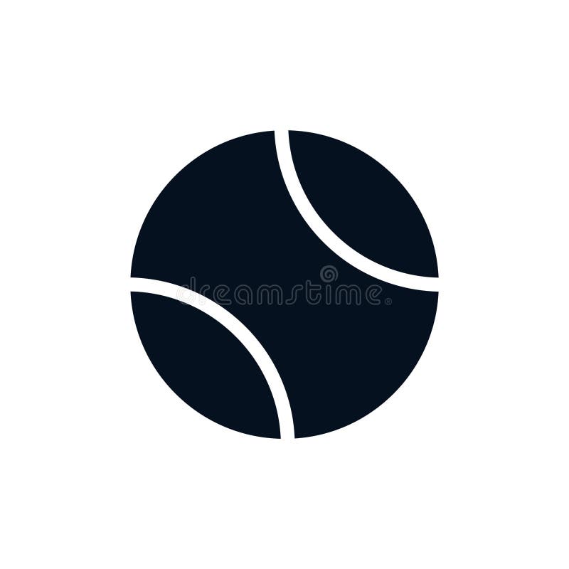 Tennis Ball Icon Vector Logo Design Template Stock Vector