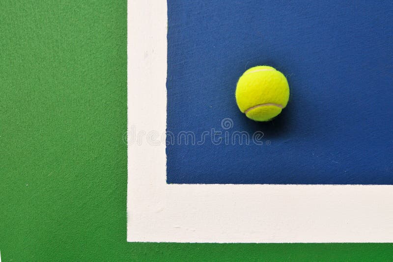 Tennis ball just on the line