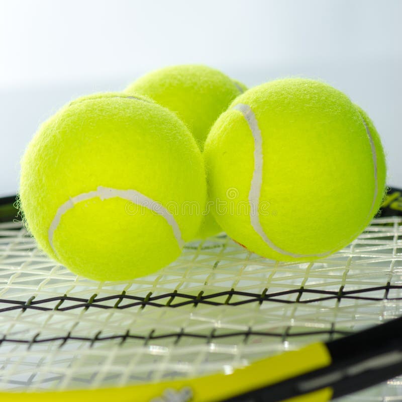 Tennis ball and racket stock photo. Image of game, recreational 29269202