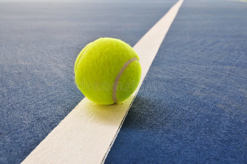 Tennis ball on the tennis court