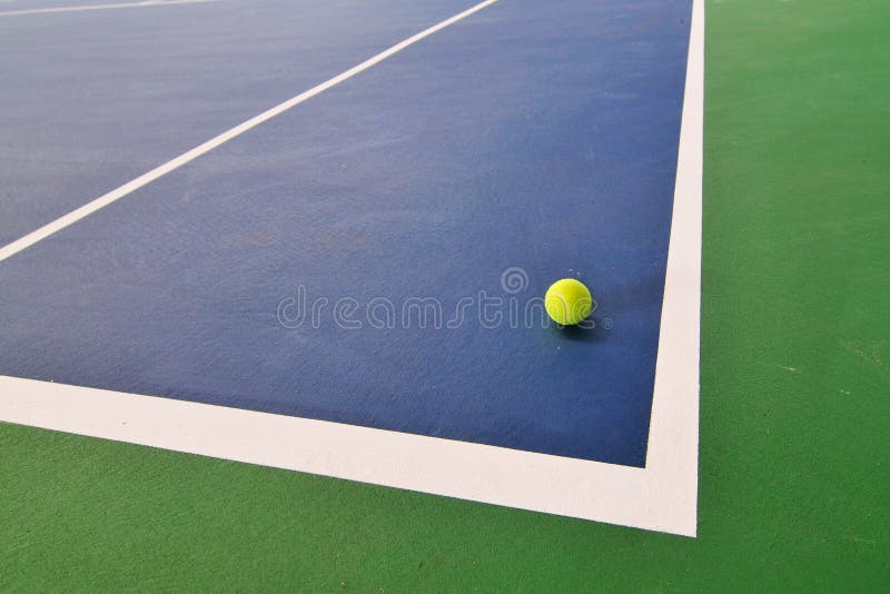 Tennis ball on the tennis court