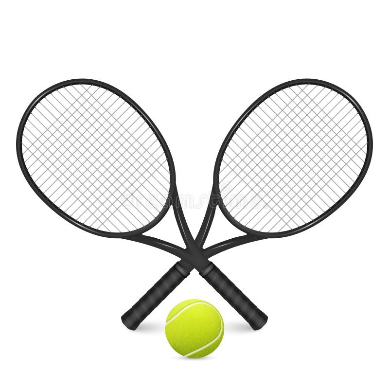Two crossed tennis rackets stock vector. Illustration of sport 33759645