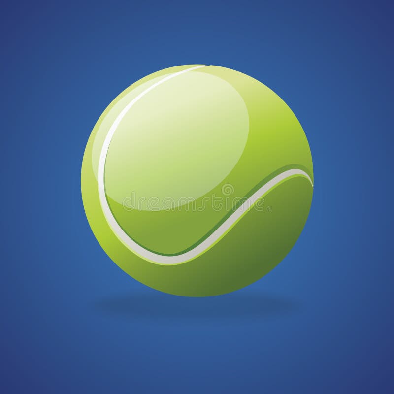 Tennis Ball Vector Background Illustration Sport Graphic Ball Icon on