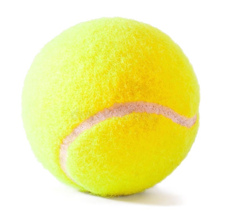 Tennis ball on the white royalty free stock photos