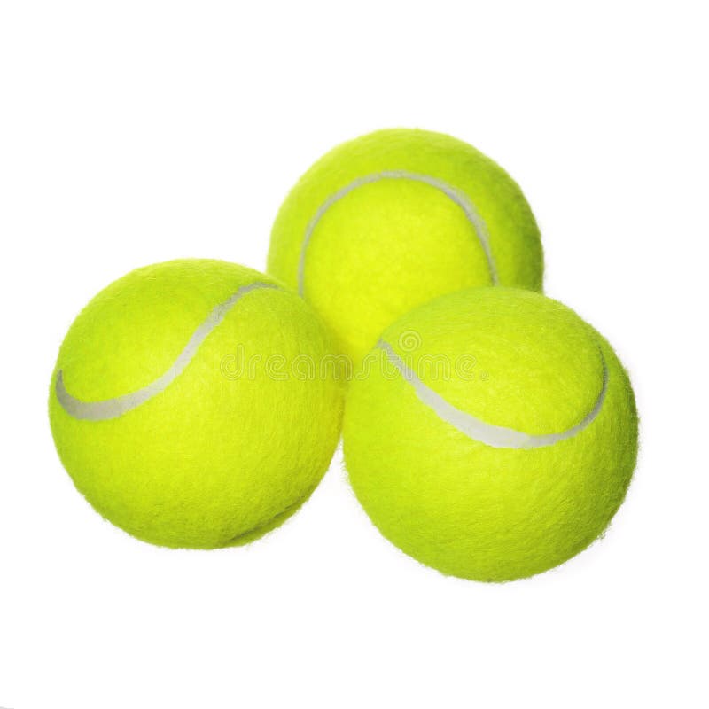 Tennis Balls Isolated On White Background. Closeup Stock Image Image