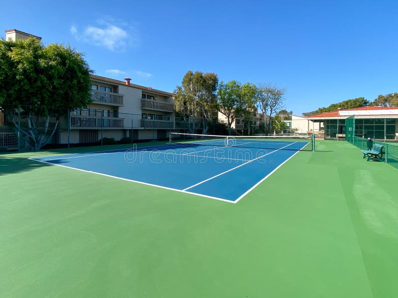 Tennis Court Inside Typical Condo Community Tennis Club ...