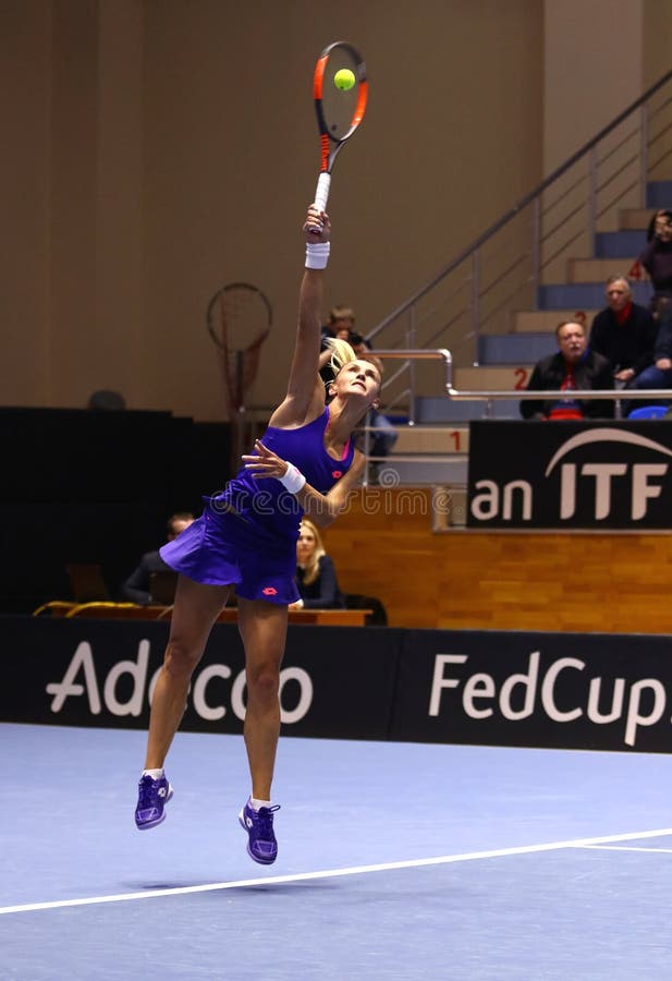 Tennis de FedCup : Ukraine/Australie à Kharkiv, Ukraine photos libres de droits Tennis de FedCup : Ukraine/Australie à Kharkiv, Ukraine photos libres de droits