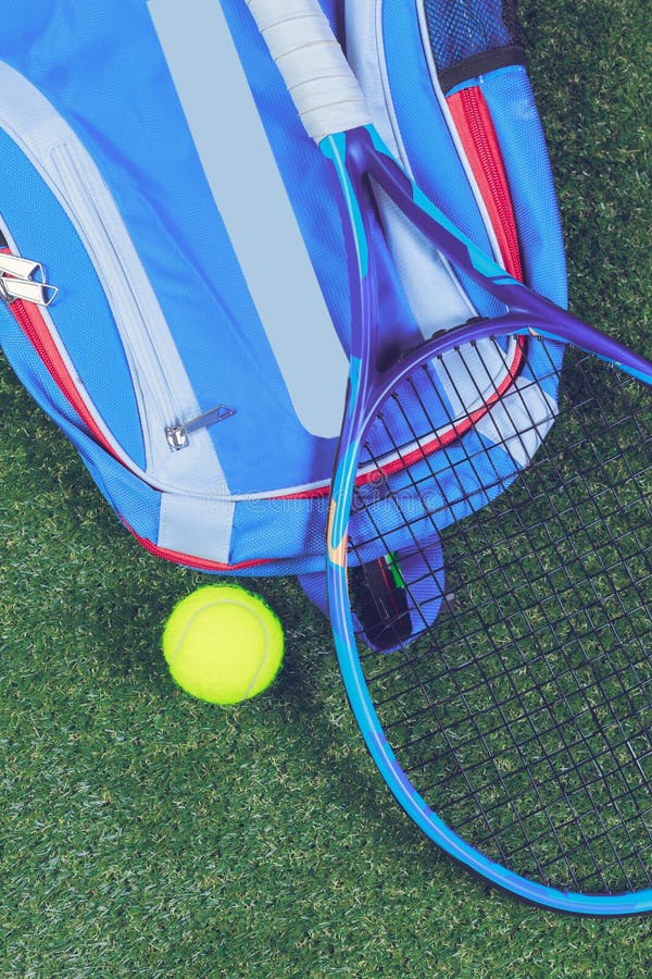Tennis equipment stock image. Image of grass, sport, sneakers 64631083