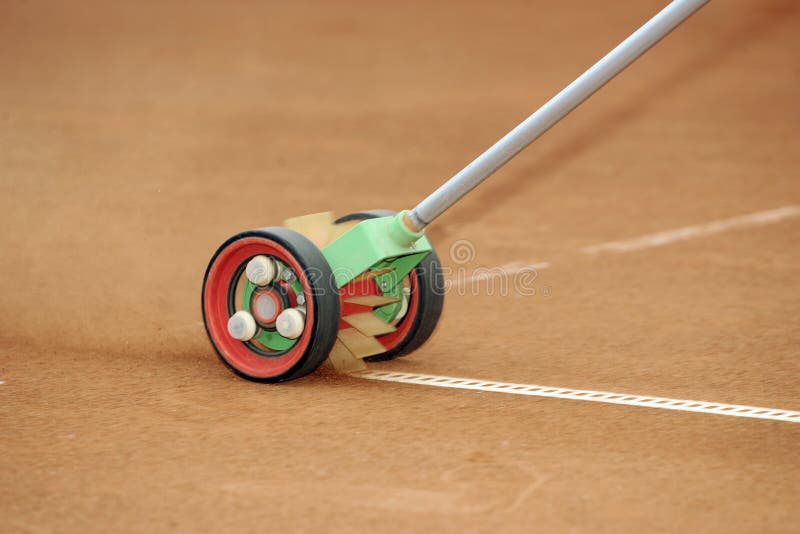 Tennis Line Brush Machine Stock Images Image 34888744
