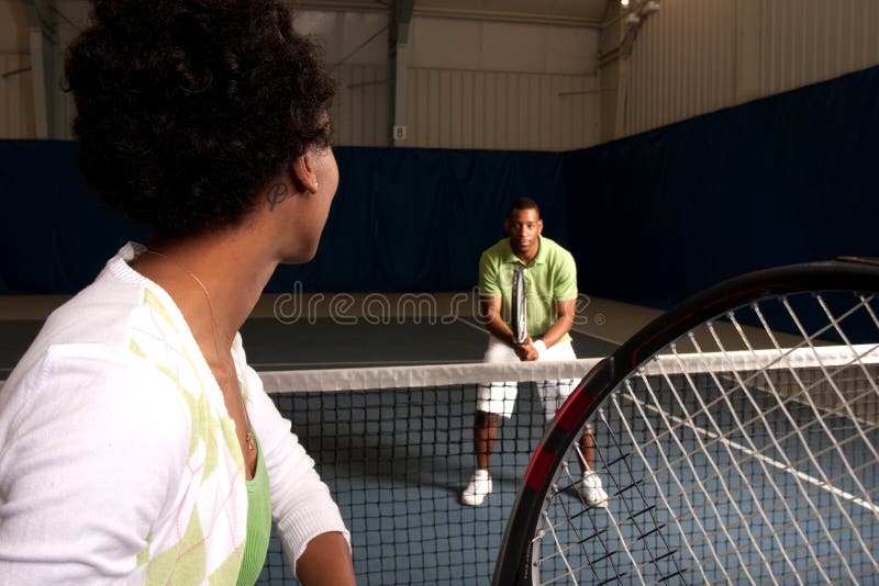 Tennis match stock photography