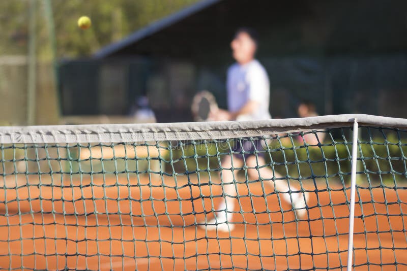 Tennis Net Man Plays Tennis Stock Photo Image of leisure, athlete