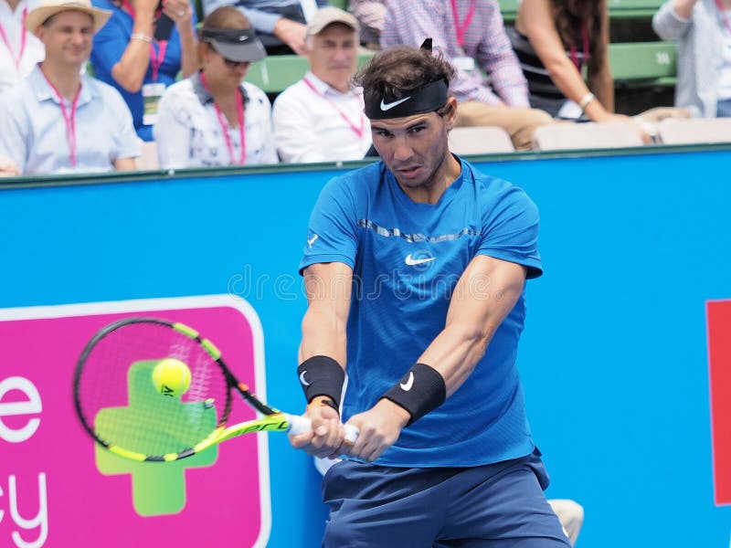 Tennis Player Rafael Nadal Preparing for the Australian Open at the ...