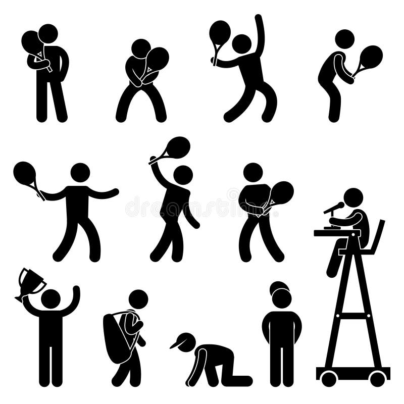 Tennis Player Umpire Pictogram Icon Pictogram vector illustration Tennis Player Umpire Pictogram Icon Pictogram vector illustration