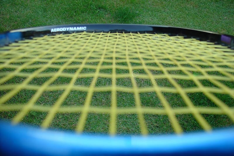 Tennis racket in close