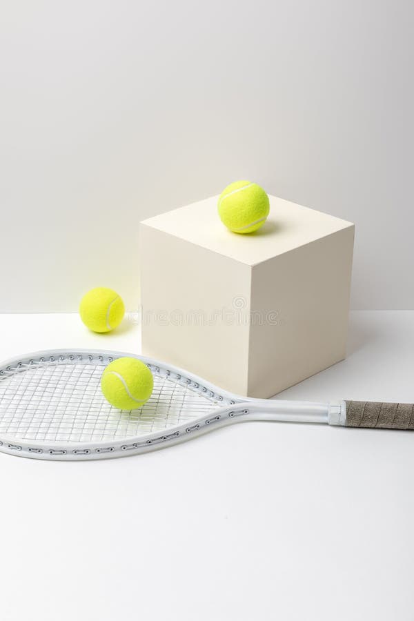 Tennis Racket And Bright Yellow Tennis Stock Photo Image of tennis, leisure 174545000