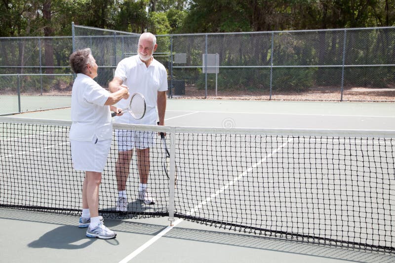 Fit Seniors with Tennis Pro Stock Image Image of park, healthy 6525213