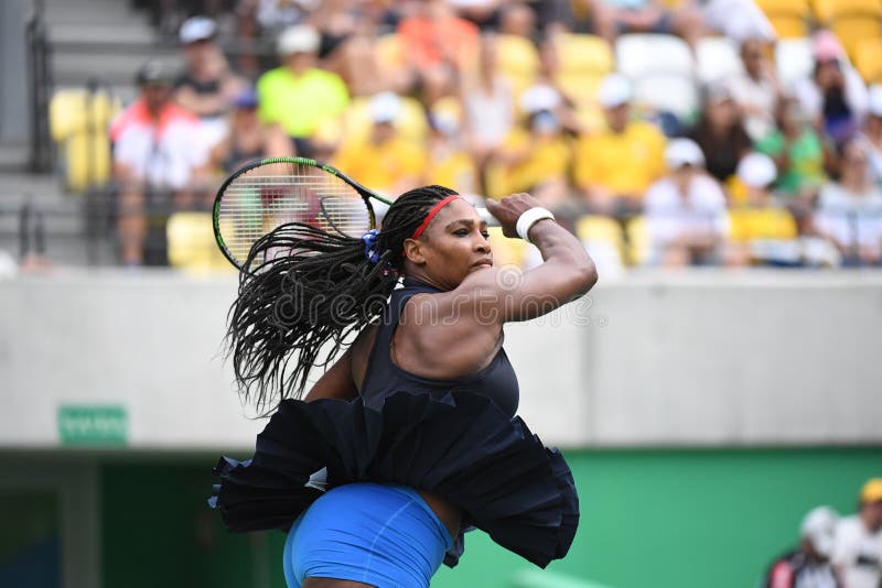 Rio de Janeiro- Brazil Tennis game during the 2016 Olympic Games at the Olympic Park. American player Serena Williams. Rio de Janeiro- Brazil Tennis game during the 2016 Olympic Games at the Olympic Park. American player Serena Williams