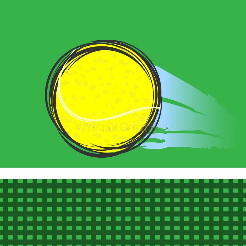 Tennis Vector illustration with ball and net