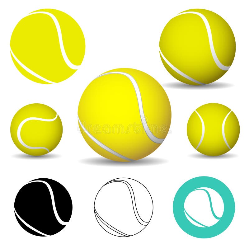 Tennisball, Ikonen stock abbildung Tennisball, Ikonen stock abbildung